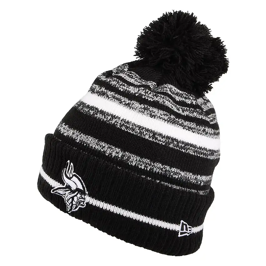Bonnet à Pompon NFL Sport Knit Minnesota Vikings noir-blanc NEW ERA