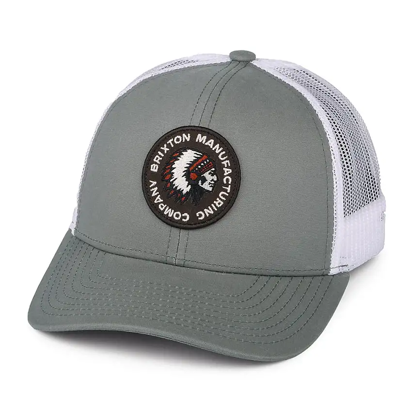 Casquette Trucker Rival Stamp NetPlus MP gris-blanc BRIXTON