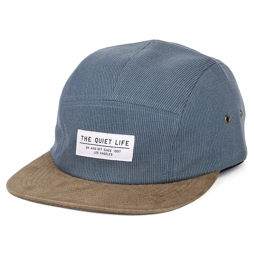 Casquette 5 Panel Cord Combo bleu-beige sable THE QUIET LIFE