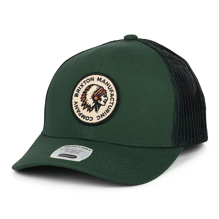 Casquette Trucker Rival Stamp NetPlus MP vert sapin BRIXTON
