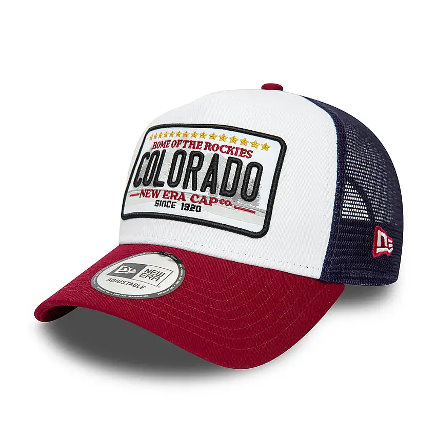 Casquette Trucker Patch A-Frame Colorado blanc-cardinal-bleu marine NEW ERA