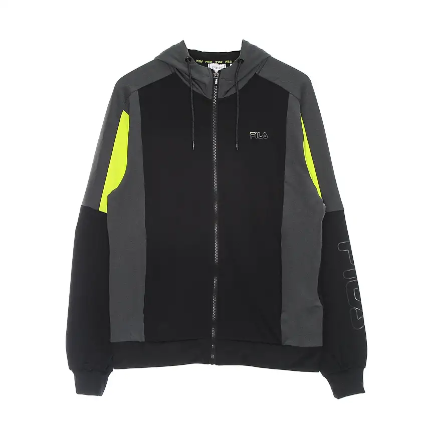Veste de costume de capuche masculin palpé veste à capuche noire / asphalte / soufre printemps