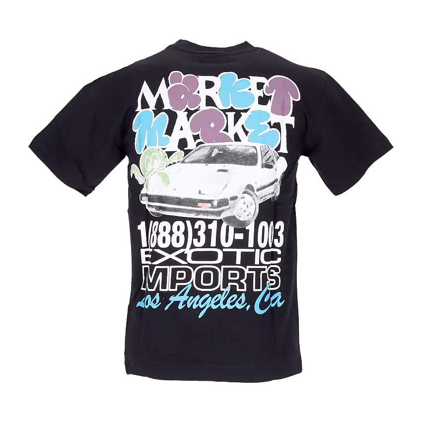 Marché masculin exotique automobile tee-shirt noir