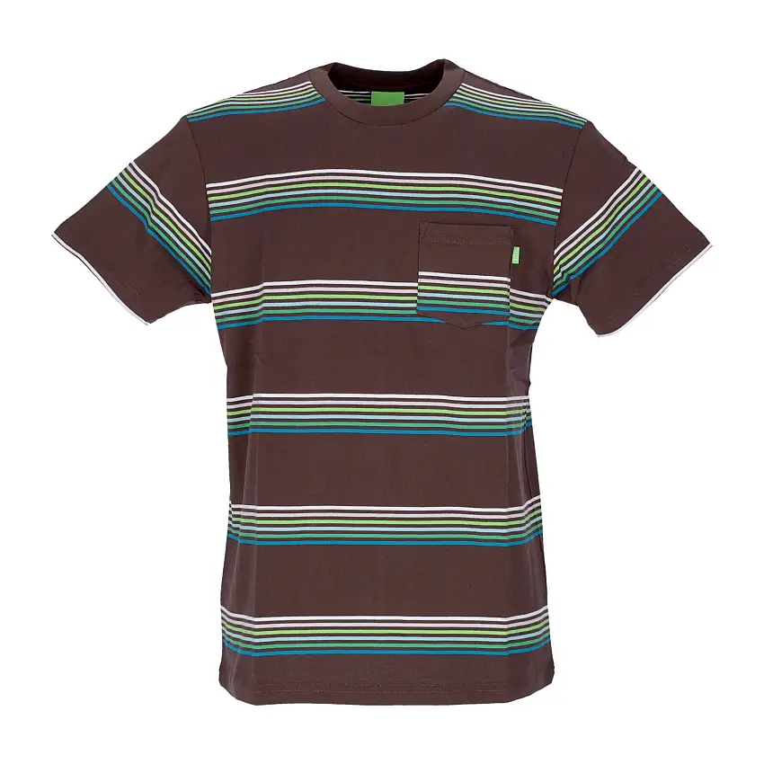 Bolinas Stripe Pocket Tee Brown Men's T -shirt