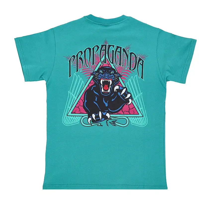 Triangle Panther tee turquoise masculin t -shirt