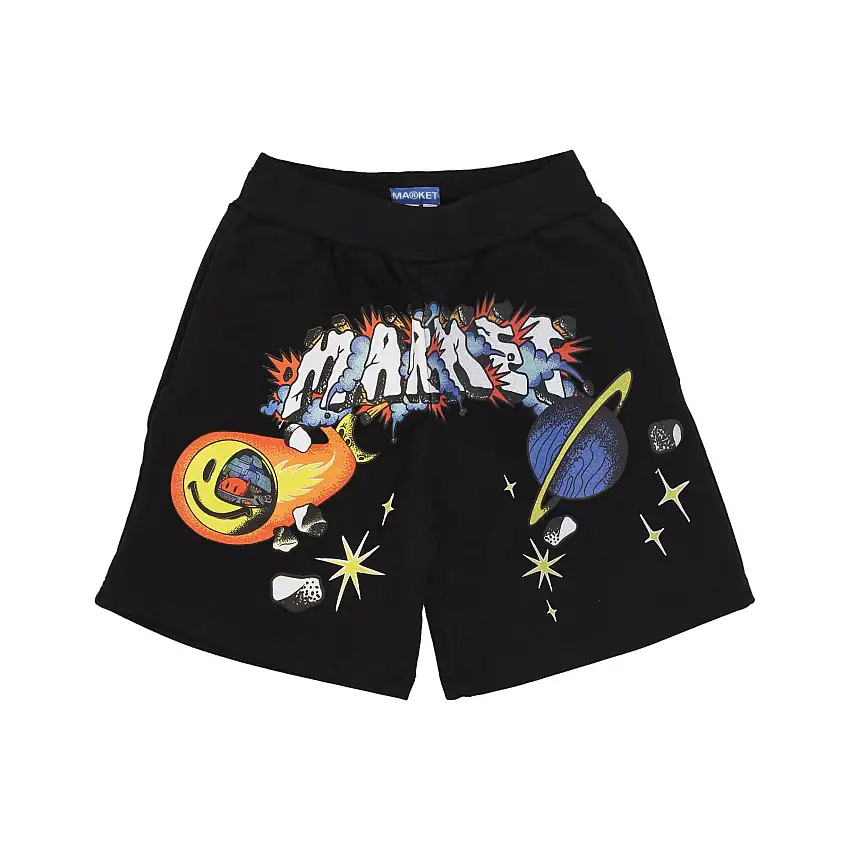 Pantalon court souriant en conflit en conflit noir