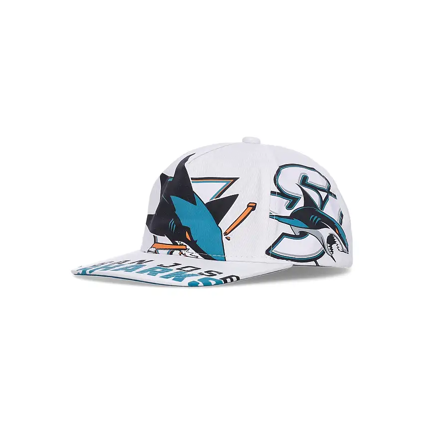 Visor plat Hat Nhl Man dans ton visage Deadstock Sajsha White