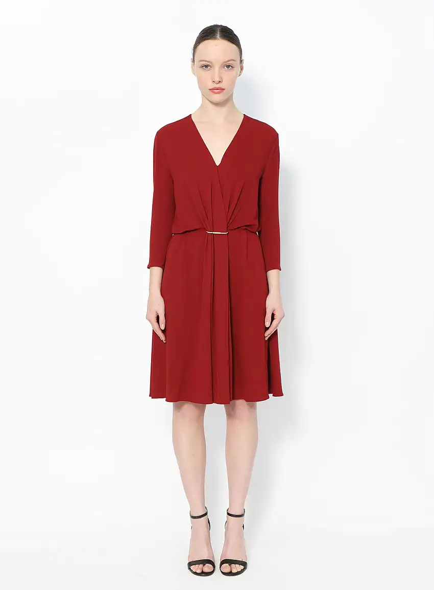Robe Enveloppante Froncée | Authentique & Vintage
