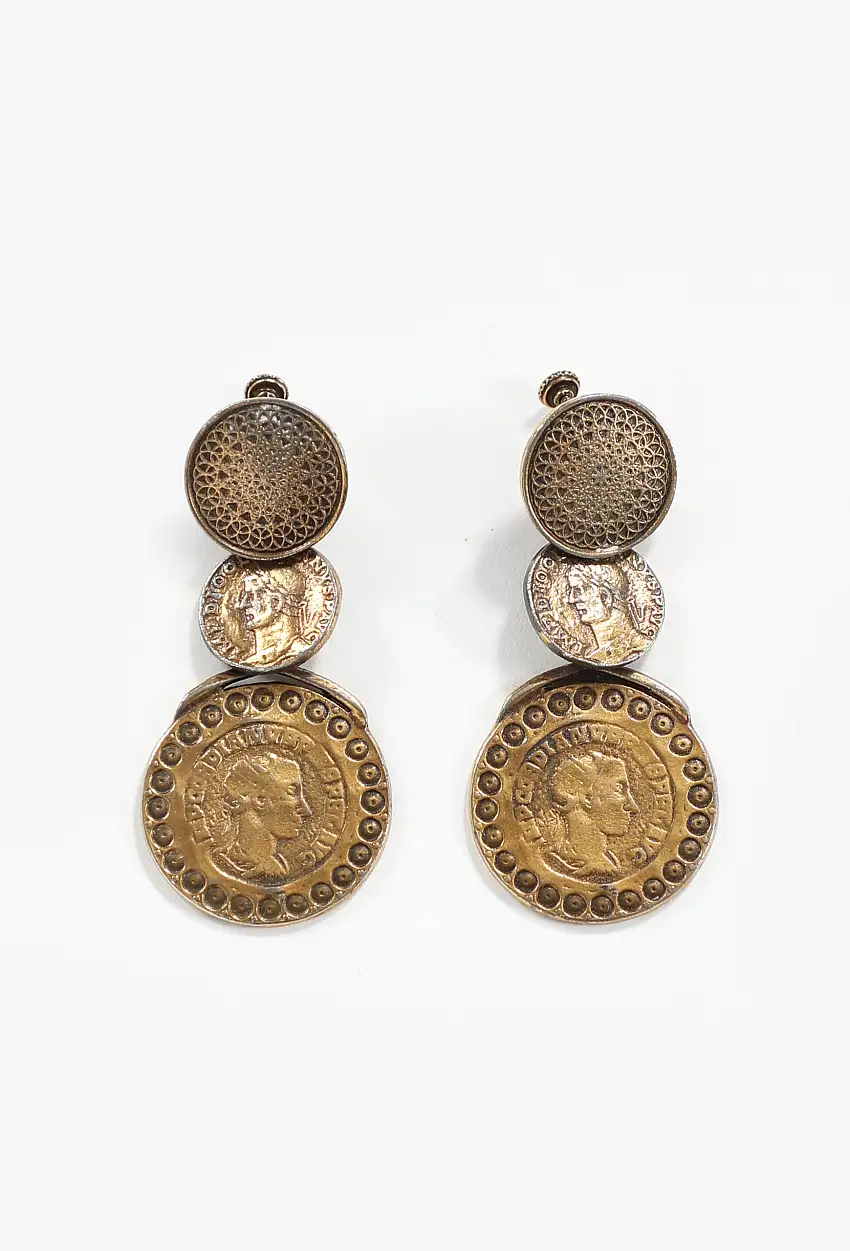 Boucles d'oreilles en pièces de monnaie byzantines - Trésors du Monde
