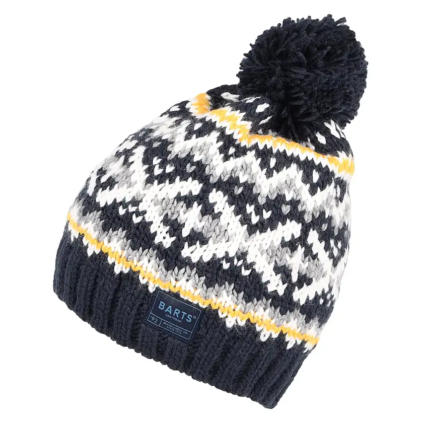 Bonnet à Pompon Fair Isle Pazo bleu marine BARTS