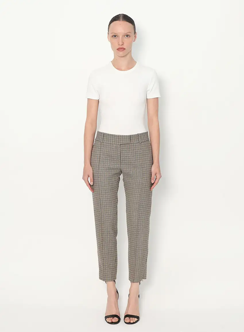 2011 Pantalon Pied-de-Poule Fuselé | Authentique & Vintage