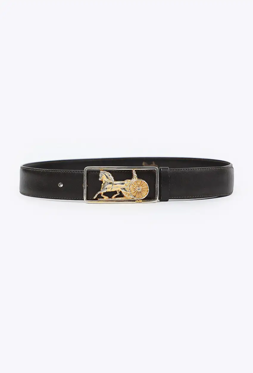 Ceinture Vintage Cuir Calèche - Céline