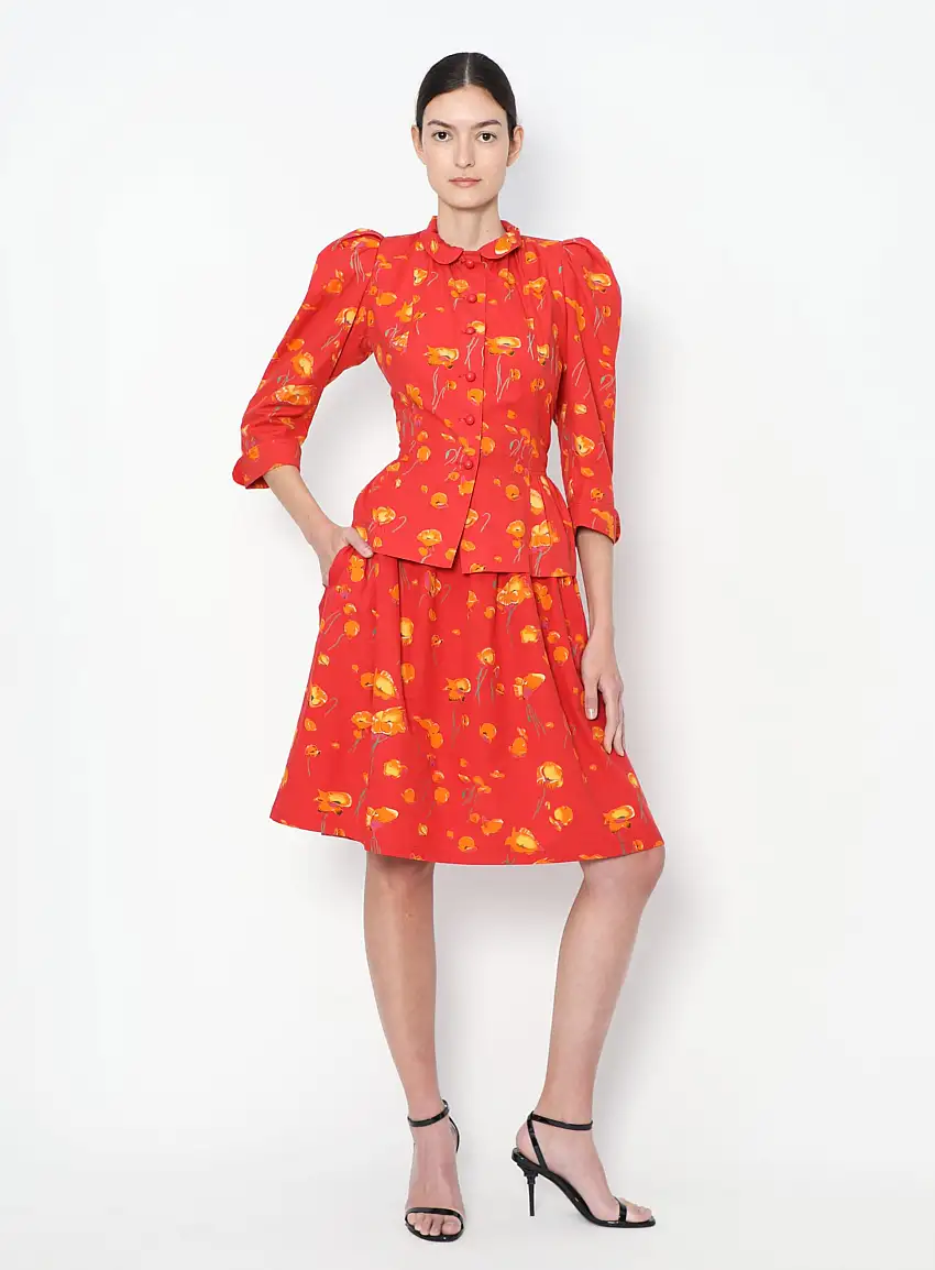 '70s Ensemble Floral Évasé | Authentique & Vintage