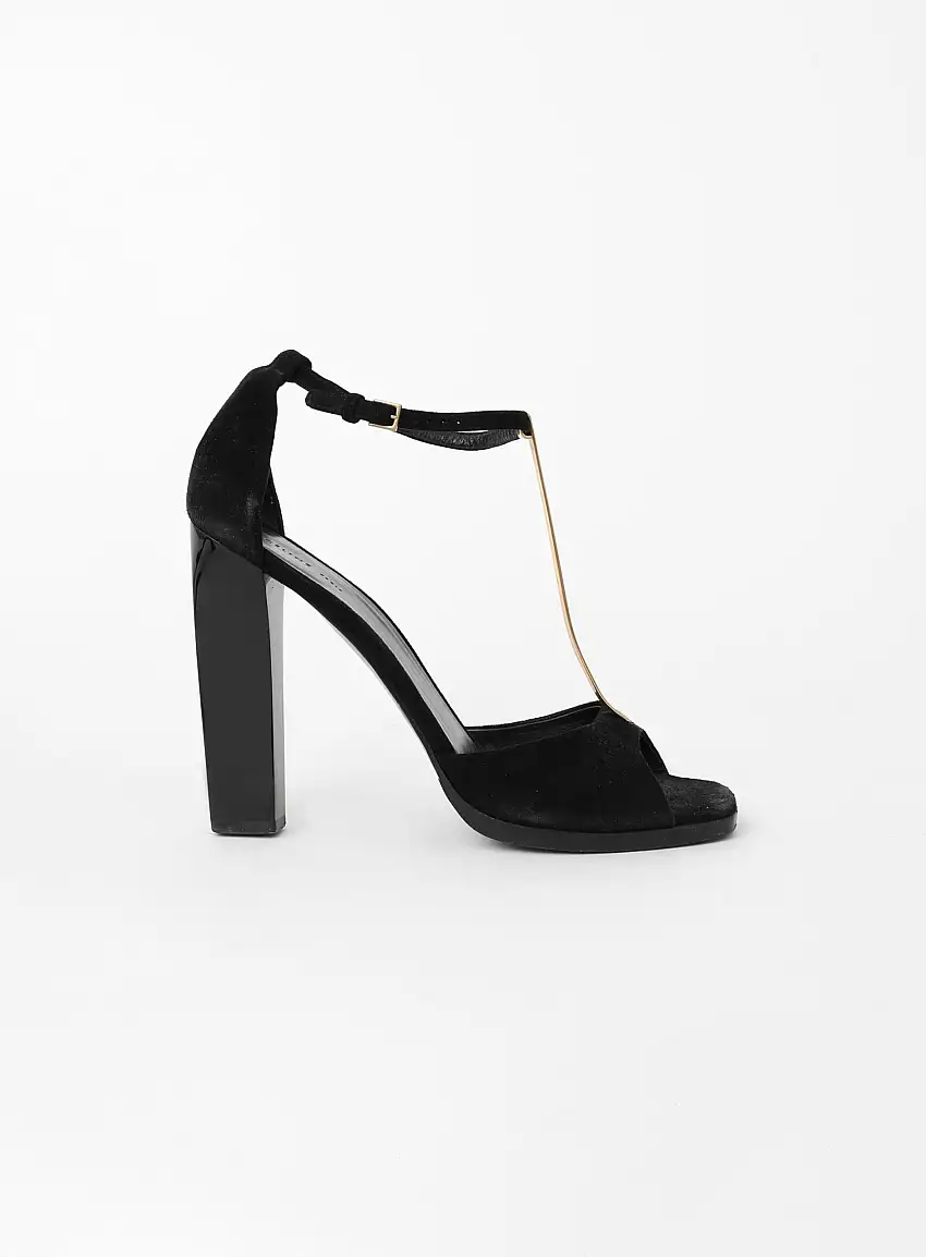 Sandales en Daim à Bride en T | Authentique & Vintage