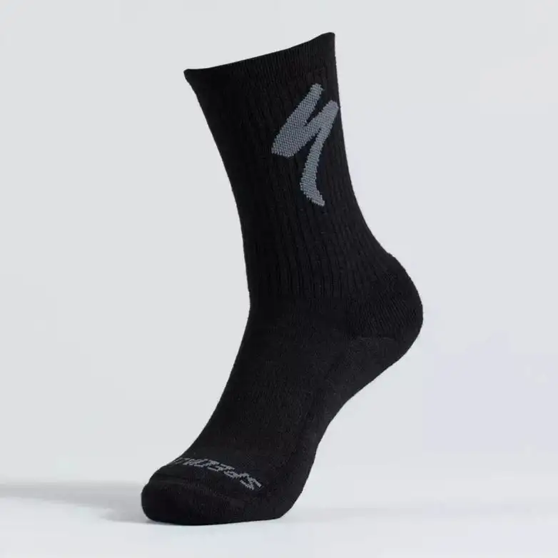 Chaussettes Specialized Merino Midweight Tall Logo - Noir