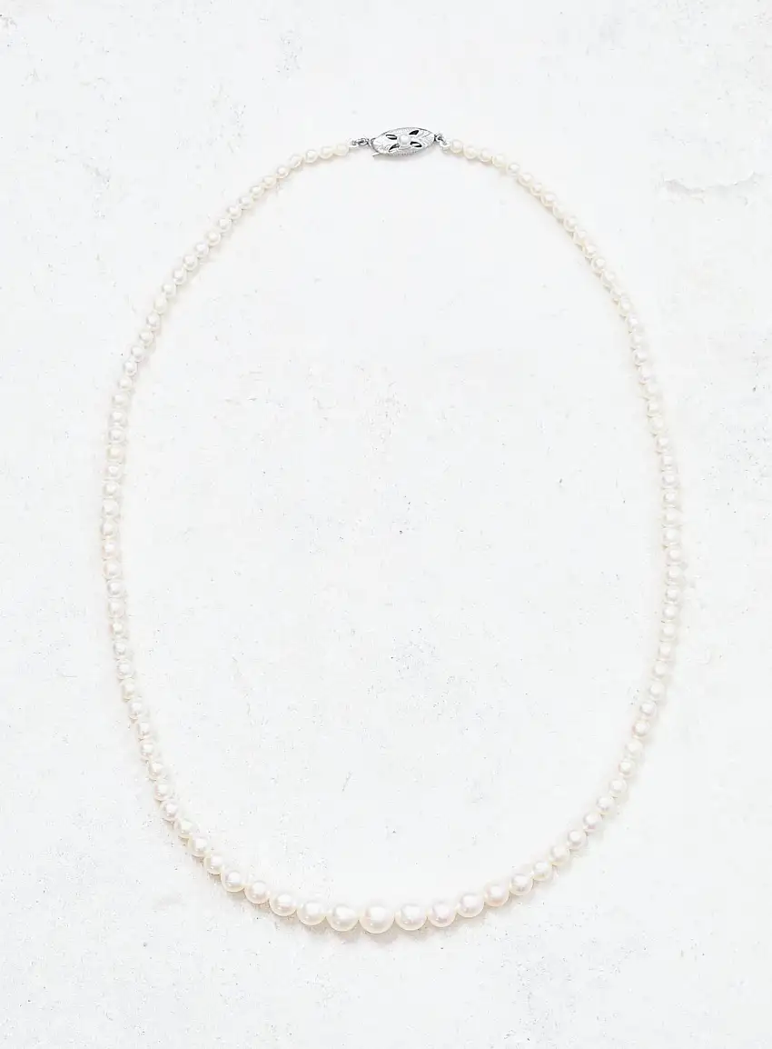 Collier de Perles de Culture Blanches | Authentique & Vintage