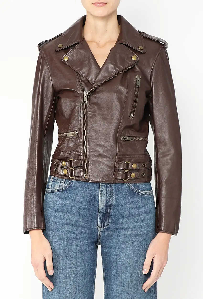 2019 Veste Motard en Cuir | Authentique & Vintage