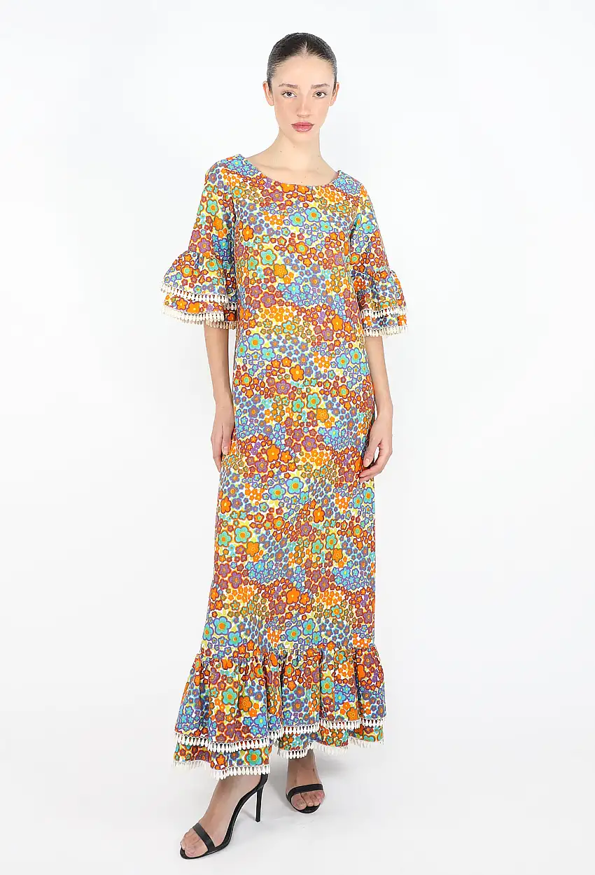 ULTRA RARE '70s Robe Paysanne Millefleurs - Saint Laurent