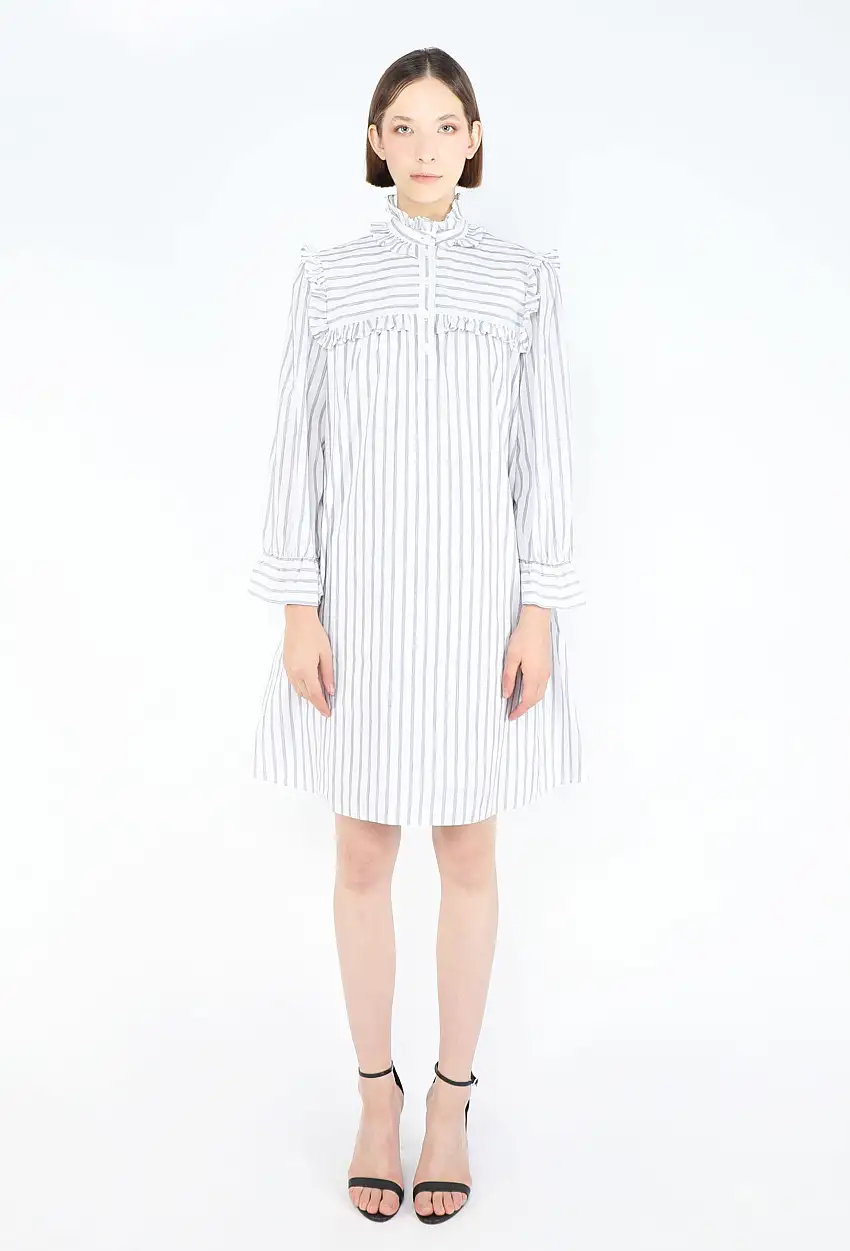 2020 Robe à Smocks Rayée - Céline
