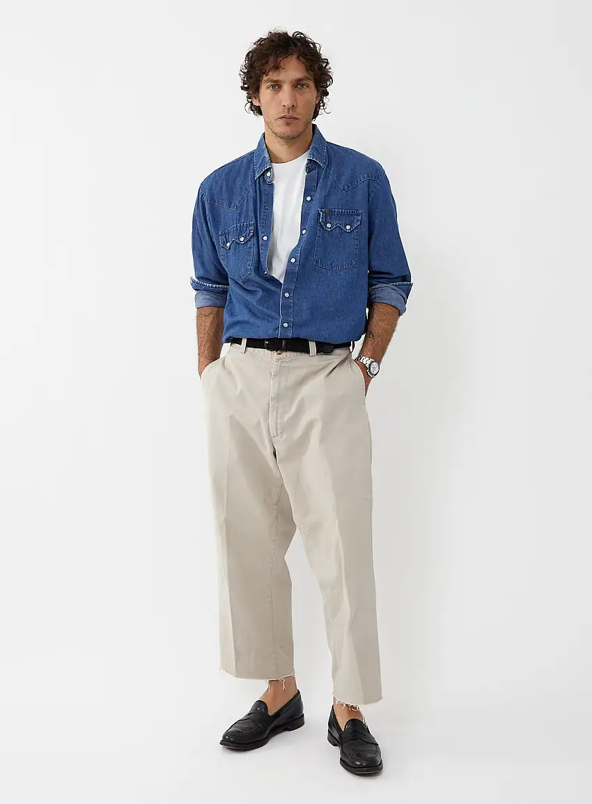 '80s Chemise en Denim Poches Sawtooth | Authentique & Vintage