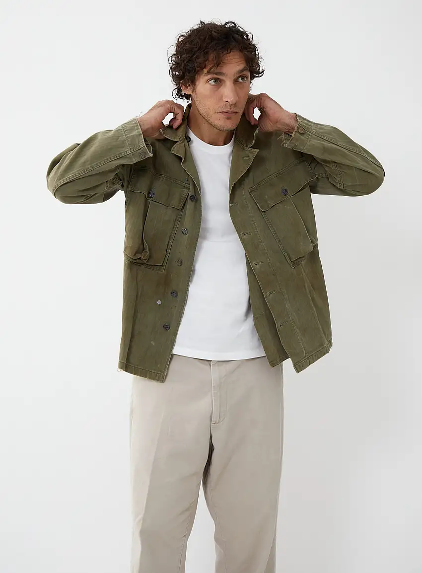1940 Veste Militaire à Chevrons WWII | Authentique & Vintage