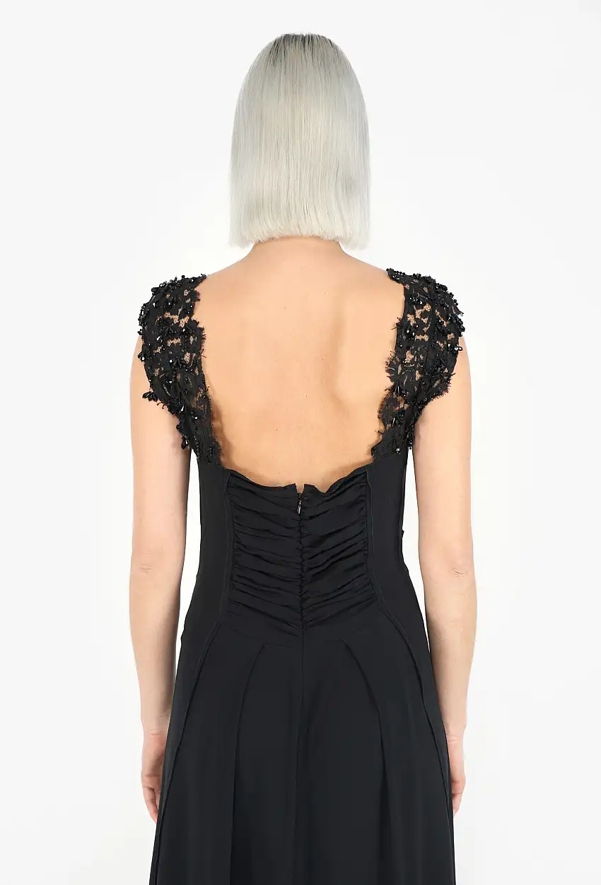 Robe Ornée Dentelle Dos Nu - Nina Ricci