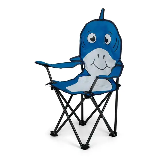 Chaise de camping enfant légère et pliable effet Lapin | Bleu