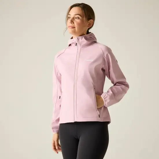 Arec III Femme Veste de marche à capuche coupe-vent softshell | Violet