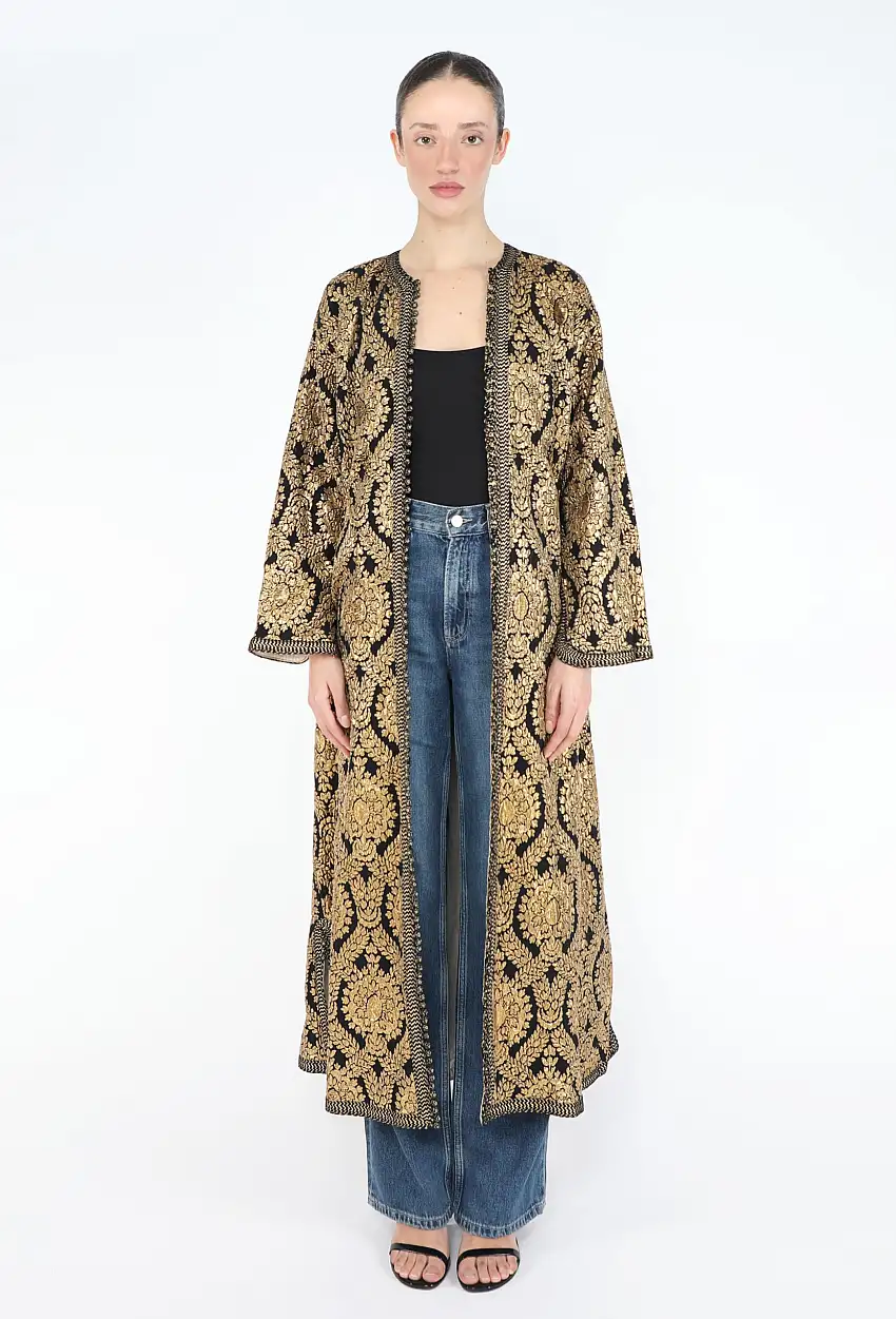 Caftan Turc Vintage en Brocart Entari - Trésors du Monde