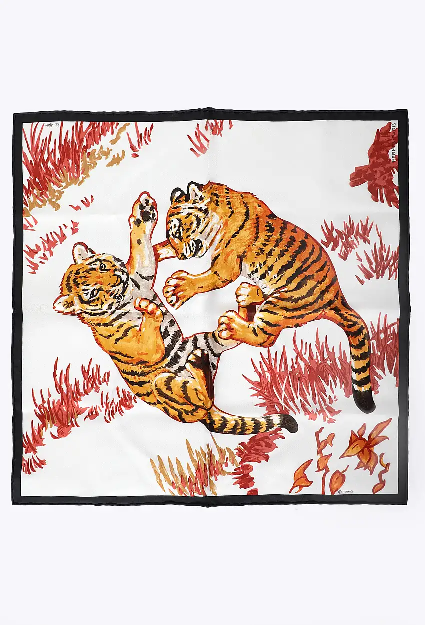 2012 Carré de Poche « Les Tigreaux » 45cm - Hermès