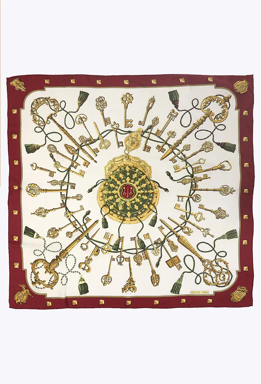 2010 Carré en Soie 90cm 'Les Clés' - Hermès