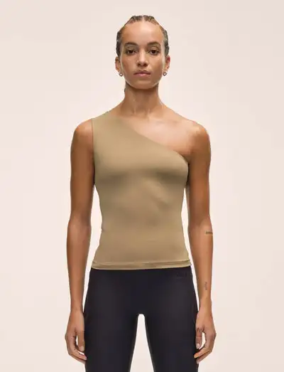 One Shoulder Bra Tank - Débardeurs
