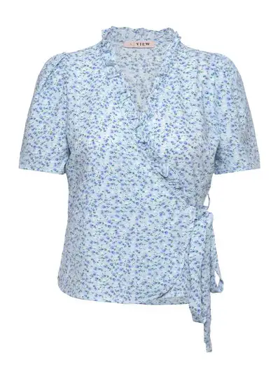 Peony wrap blouse - Blouses à manches courtes