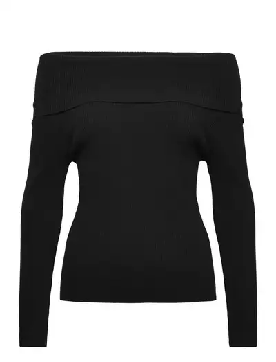 Rib offshoulder blouse - Blouses à manches longues