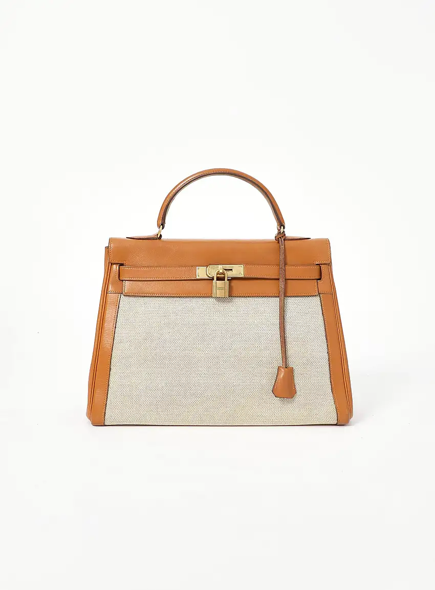 1960 Kelly Retourné 32 Toile H & Box | Authentique & Vintage