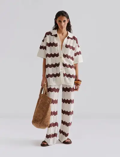 Alana oversized knitted shirt - Chemises à manches courtes