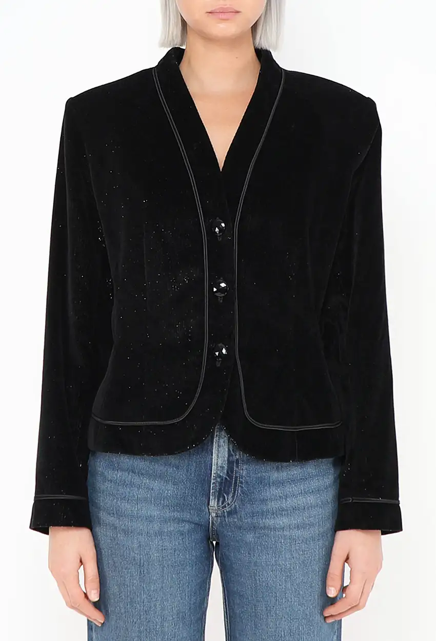 Veste Vintage en Velours Irisé - Saint Laurent