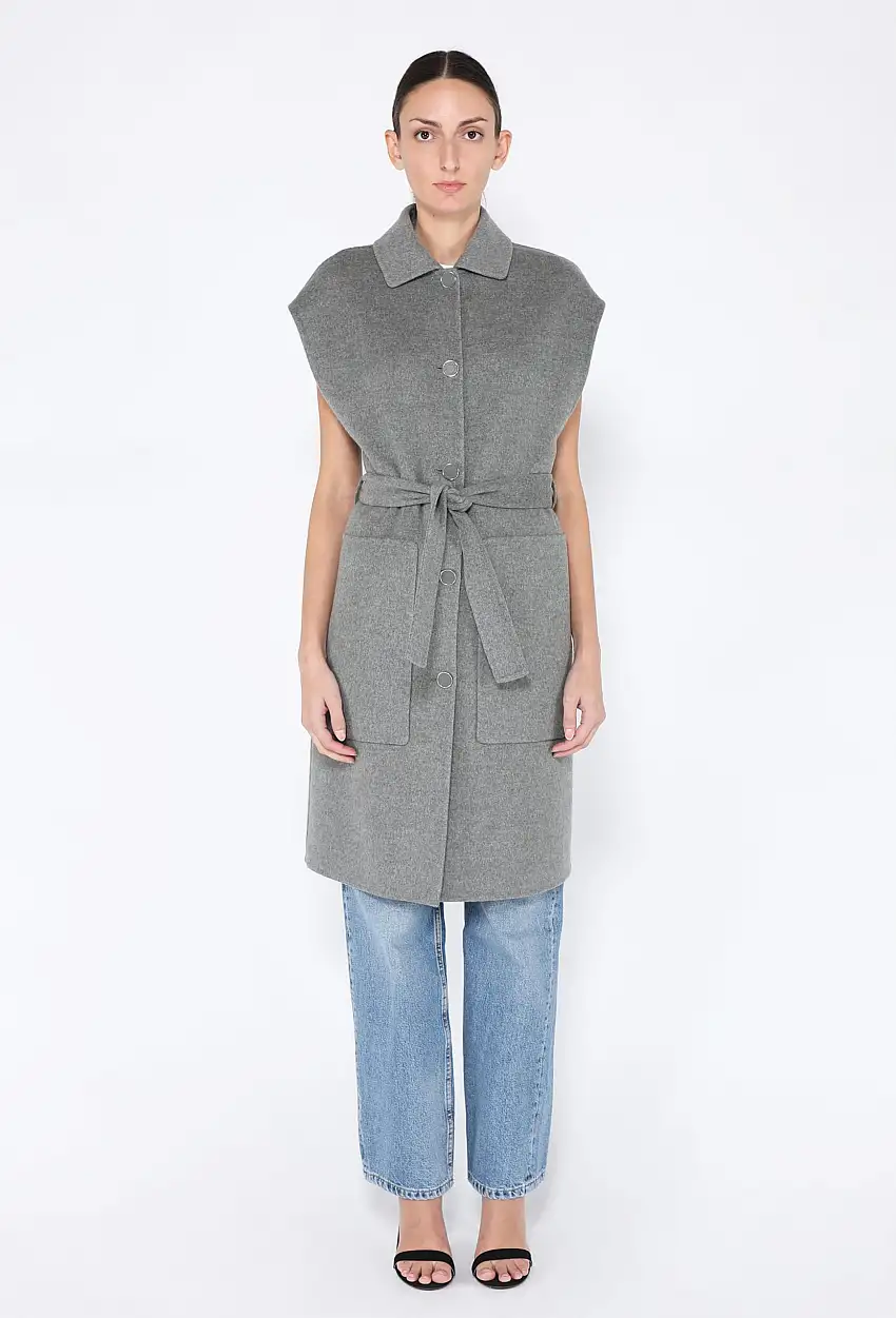 2024 Gilet long en cachemire ceinturé - Hermès