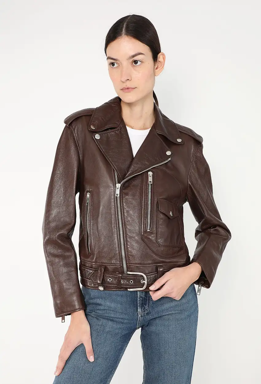 2020 Veste Motard en Cuir | Authentique & Vintage
