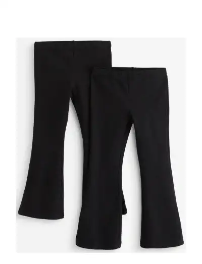 2-pack flared leggings with brushed inside - Bas