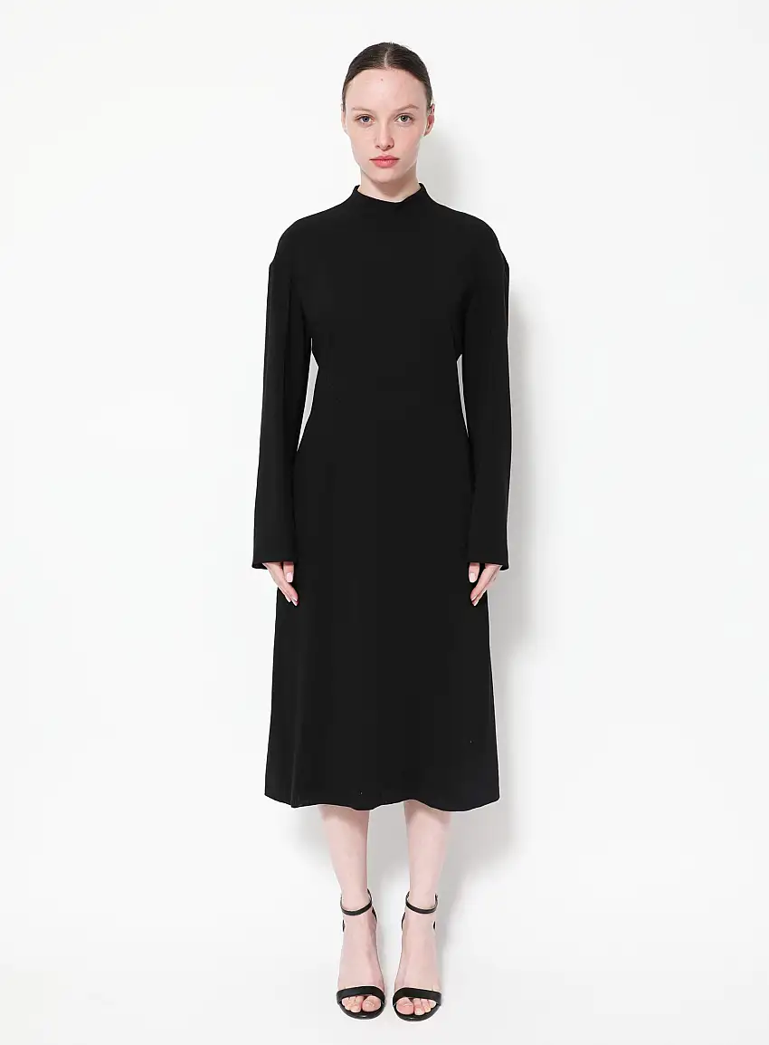 F/W 2017 Robe Évasée en Crêpe - Céline