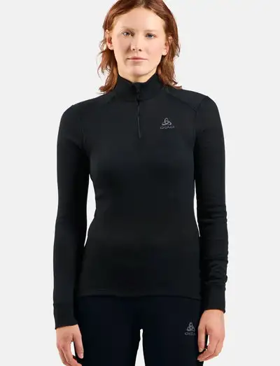 Odlo Active Warm Bl Top Turtle Neck L/S Half Zip - Maillot de corps thermique