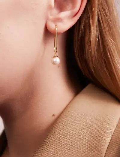 Pearl Drop Earhanger (set of 2 pcs) - Boucles d'oreilles pendantes