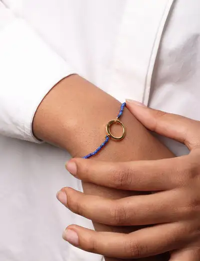 Gemstone Charm Lock Bracelet - Bracelet de perles