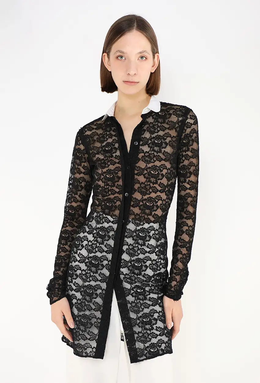 F/W 2010 Tunique Dentelle à Col - Céline