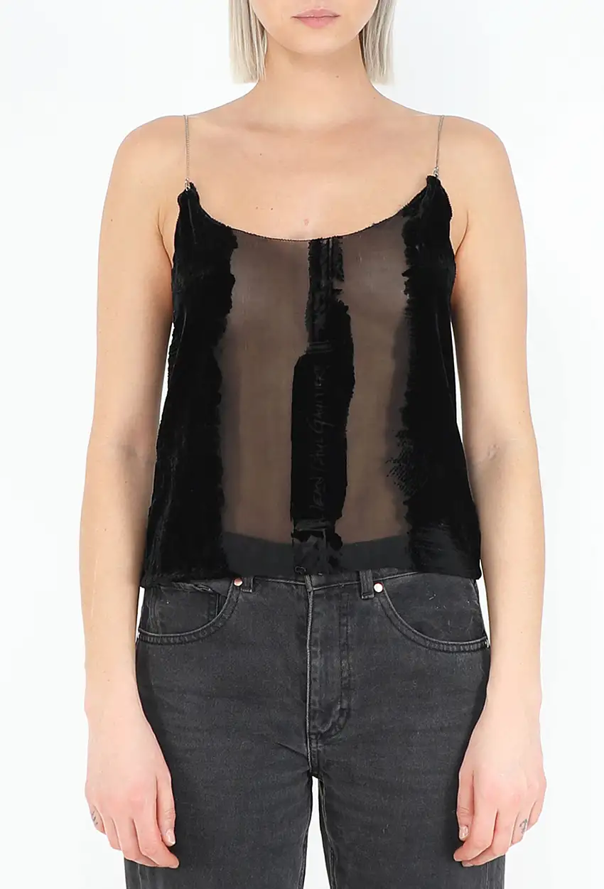 2000 Camisole en Velours Dévoré - Jean Paul Gaultier
