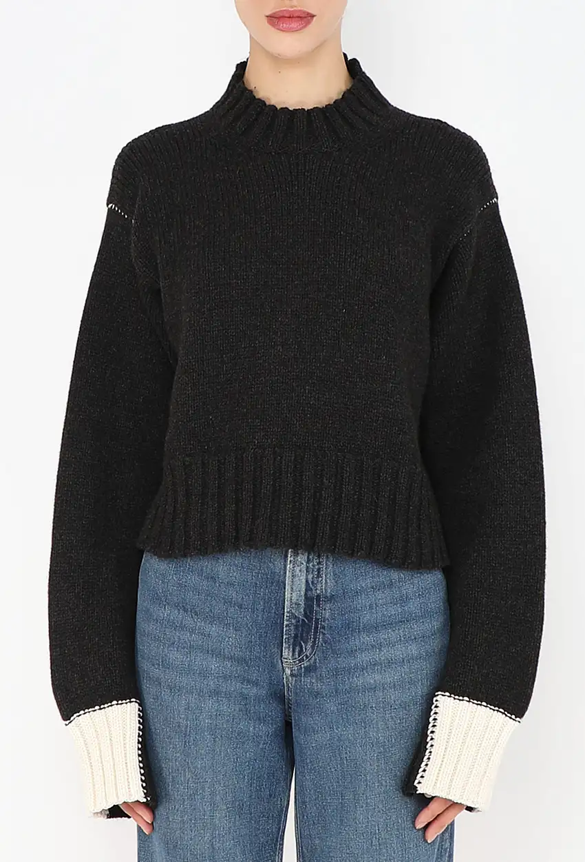 2015 Pull en Maille Contrastée - Céline