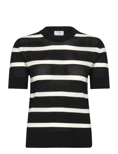 Striped Mesh Tee - T-shirts