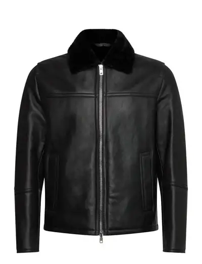 Shearling Leather Jacket - Vestes en cuir
