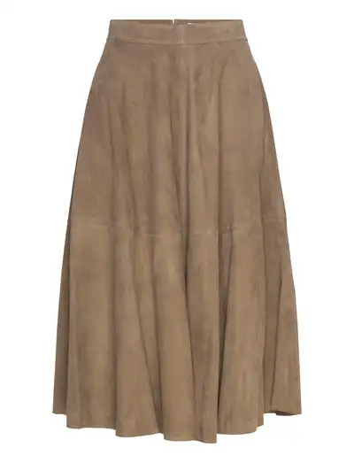 Suede Flared Skirt - Jupes midi